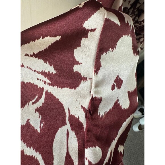 Zara Blogger's Favorite Satin Watercolor Floral Knotted Faux Wrap Mini Dress S - Picture 10 of 10